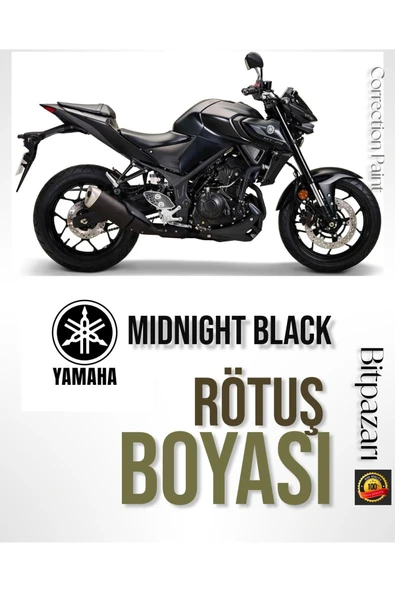 Yamaha Motor grubu Midnight Black Metallik SMX Orjinal Rötuş Boyası 25ml. ürün görseli 1