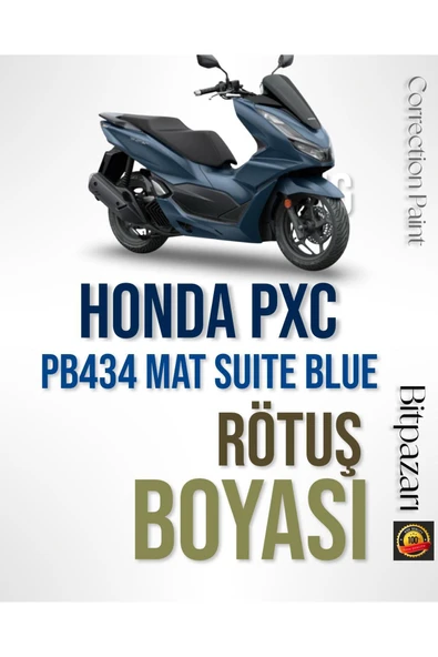 HONDA FORZA PCX DİO PB434-M MAT SUİT BLUE METALLİC - Profesyonel Çizik Giderici Rötüş Boyası 20ml. ürün görseli 1
