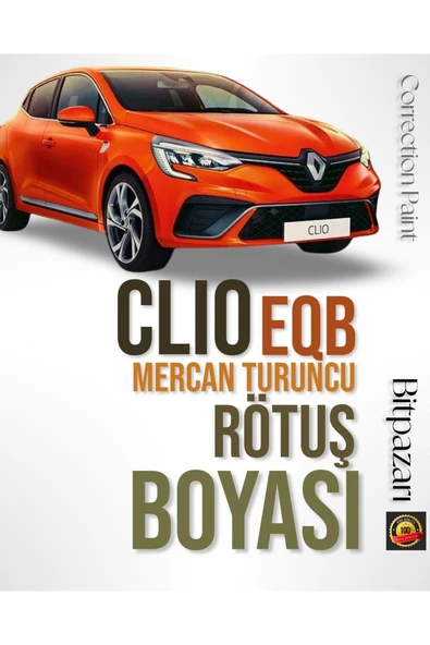 RENAULT CLİO Mercan Turuncu - EQB - Otomobil Sedefli Rötüş Boyası 20+20ml çift şişe ürün görseli 1