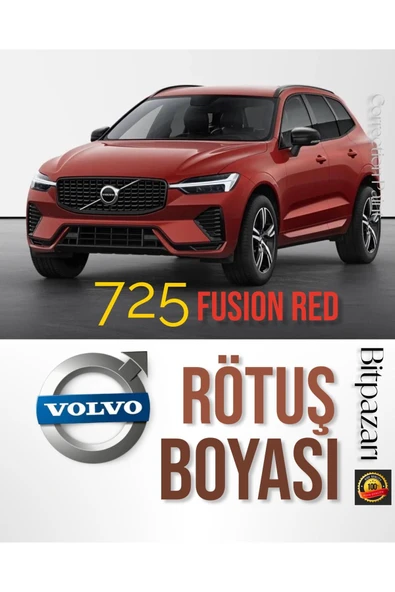 Volvo 725 Fusion Kırmızı Orjinal Oto Rötuş Boyası 25ml Fırçalı set şişe ürün görseli 1
