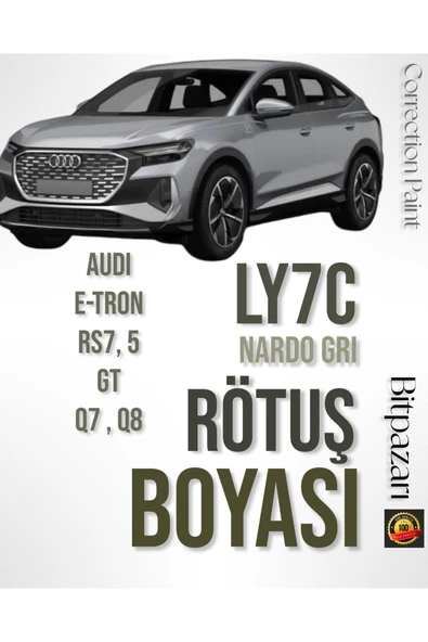 LY7C - NARDO GRi - AUDI , Q5, Q8 , GT , TRON , RS , A7 , RSQ8 , Rötüş Boyası - 20ml ürün görseli 1
