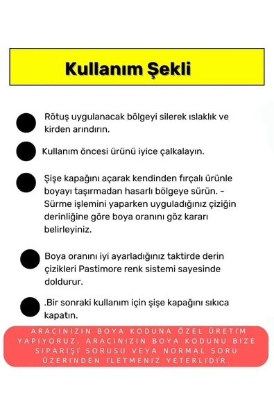 Egea Cross Kurşun Gri 695A - Profesyonel Çizik Ve Taş izi Giderici Rötuş Boyası 30ml. - Resim 3