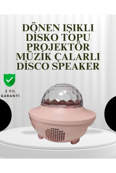 Sesle Etkileşimli Yıldız Projektörlü Gece Lambası – Bluetooth Hoparlörlü, USB Girişli, Dönen Okyanus ürün görseli 1