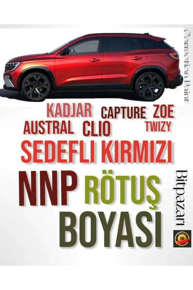 Renault NNP Sedefli Alev Kırmızı - Profesyonel Rötuş Boyası Çift Şişe 20ml. ürün görseli 1