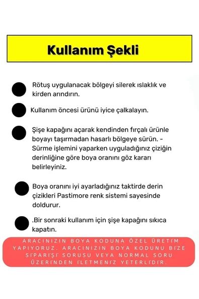 Peugeot 208/e208 Uyumlu Alp Beyazı EWP - Profesyonel Çizik Ve Taş izi Giderici Rötuş Boyası 30ml. - Resim 4