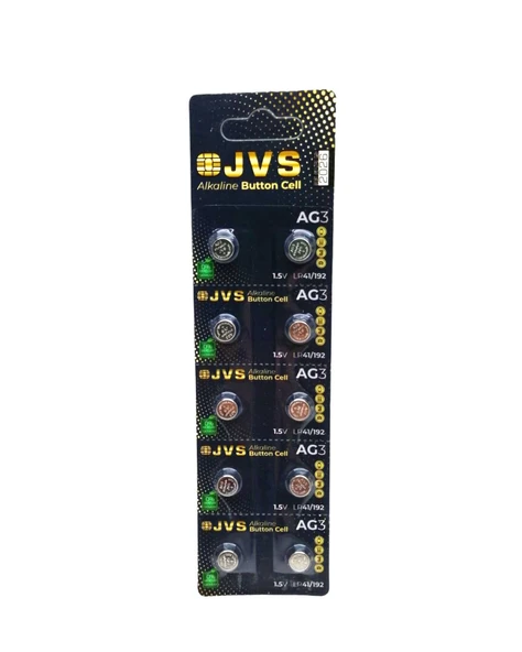 JVS AG3 1.5V LR41 SAAT PİLİ 10LU KART (5224) ürün görseli 1