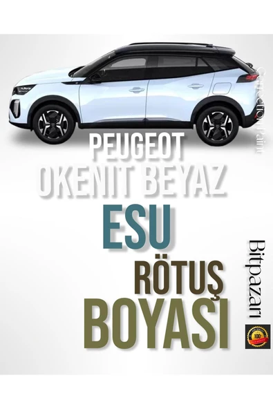 Peugeot 308/e308 Okenit Beyaz ESU - Profesyonel Çizik Ve Taş izi Giderici Rötuş Boyası 20ml. ürün görseli 1