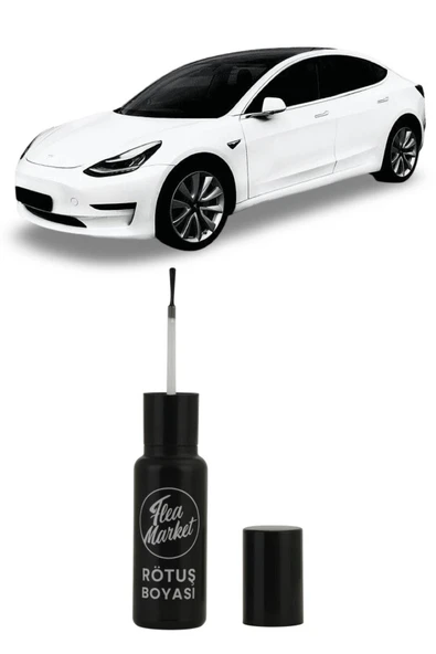 TESLA BEYAZ - Çizik Taş İzi Giderici PSW Beyaz Uyumlu Kendin Yap Fırçalı Rötüş Boyası 20ml. ürün görseli 1