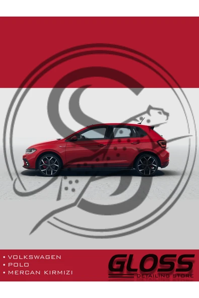 Volkswagen Polo Uyumlu Mercan Kırmızı Met. LC3J -  Çizik Ve Taş izi Giderici Rötuş Boyası 30ml. ürün görseli 1