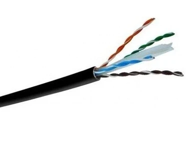 Erse Cat-6 Utp Pe Awg 4x2x23mm2 Harici Pvc Data Kablosu Siyah Kılıflı ürün görseli 1