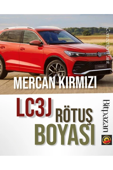 Tiguan , T-Roc , Taigo, Mercan Kırmızı LC3J - Profesyonel Rötüş Boyası - Taş Izi Ve Çizik Giderici ürün görseli 1