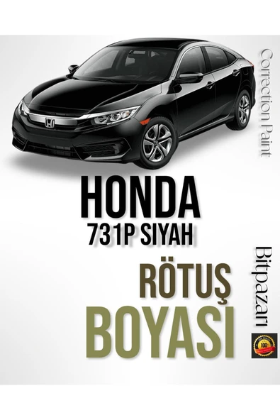 HONDA 731P SİYAH - Profesyonel Rötüş Boyası - CRV, Civic, Jazz, Accord, CR-Z , HR-V ürün görseli 1