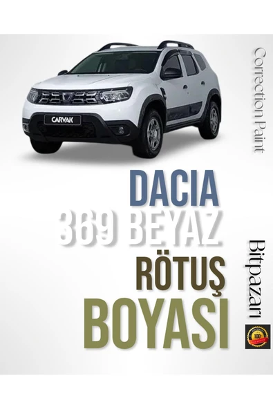 DACIA - RE 369 - METALİK BUZ BEYAZI Profesyonel Rötüş Boyası - Taş İzi ve Çizik Giderici ürün görseli 1