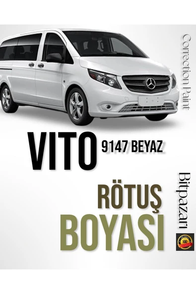 Mercedes Vito - 9147 Beyaz - Profesyonel Rötüş Boyası - Taş Izi Ve Çizik Giderici ürün görseli 1
