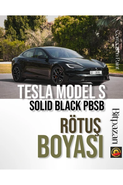 TESLA MODEL S Solid Black PBSB Uyumlu Profesyonel Çizik Ve Taş izi Giderici Rötuş Boyası 25ml. ürün görseli 1