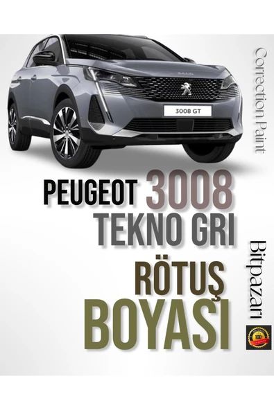 Peugeot 208, Partner, 5008, 2008 , 3008 Tekno Gri - KCA - Fırçalı Rötuş Boyası 20 ml ürün görseli 1