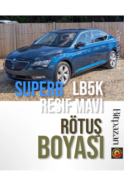 Skoda SuperB Resif Mavi LB5K - Profesyonel Çizik Ve Taş izi Giderici Rötuş Boyası 20ml. ürün görseli 1