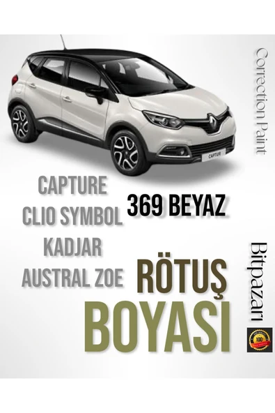 Renault 369 Uyumlu - Metalik Buz Beyazı - Profesyonel Rötüş Boyası - Taş Izi Ve Çizik Giderici ürün görseli 1