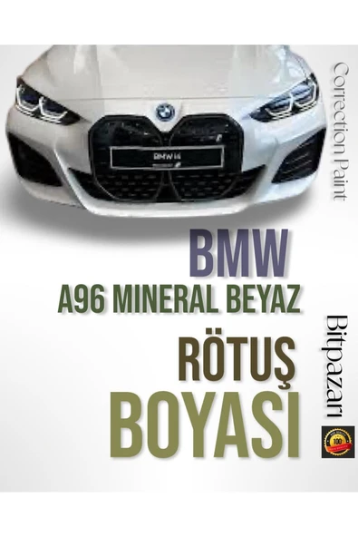 BMW MİNERAL BEYAZ - A96 Sedefli - Profesyonel Çizik Giderici Rötüş Boyası 20ml + 20ml ürün görseli 1