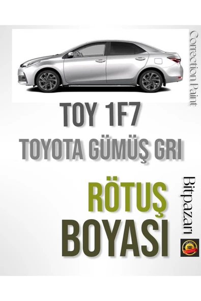 Toyota - Toy 1f7 - Metalik Silver Profesyonel Rötüş Boyası - Taş Izi Ve Çizik Giderici ürün görseli 1