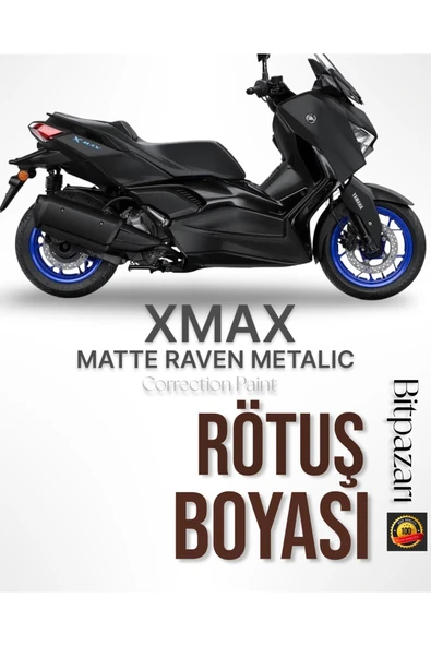 Yamaha XMAX 0903 Matte Raven Black Metalik - Çizik giderici Rötuş Boyası 30ml. Fırçalı şişe ürün görseli 1