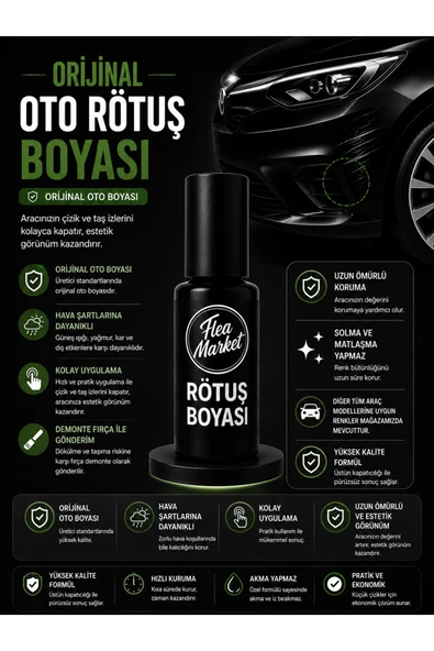 Premium Taş İzi Çizik Giderici Opel Agila 20R Safir Siyah Uyumlu Oto Rötüş Boyası 30ml ürün görseli 1