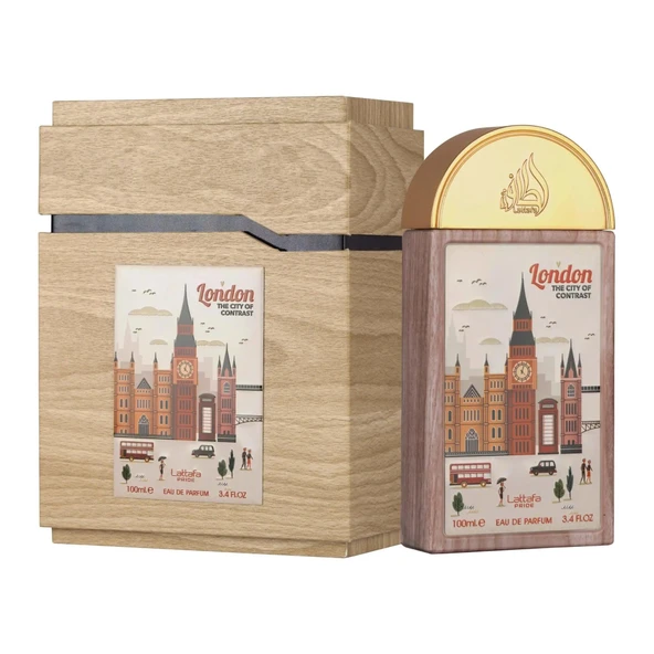 Lattafa Pride London The City Of Contrast EDP 100 ML Unisex Parfüm Narenciye Çiçeksi Vanilyalı Premium Kalıcı Koku ürün görseli 1