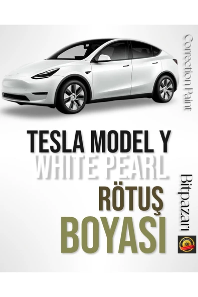 Tesla Model Y White Pearl (SEDEFLİ BEYAZ) ppsw - Profesyonel Rötuş Boyası Çift Şişe 20/20ml. ürün görseli 1