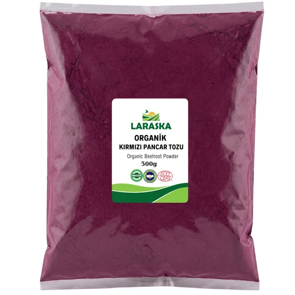 Organik Kırmızı Pancar Tozu 500g Organic Beetroot Powder ürün görseli 1