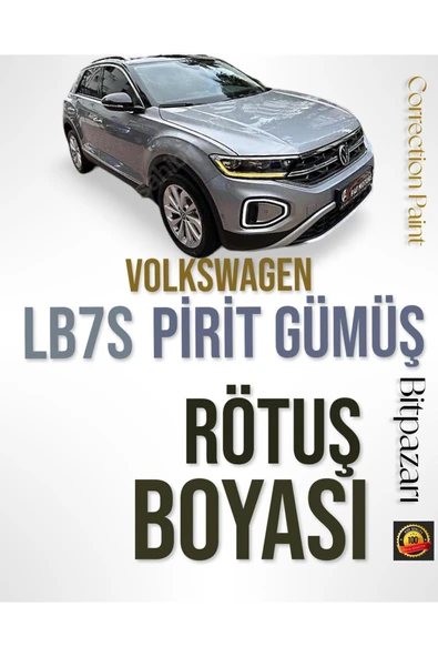 LB7S - VW PİRİT GÜMÜŞ Profesyonel Otomobil Çizik Taş İzi Giderici Saten Gümüşü - Rötüş Boyası 20ml. ürün görseli 1