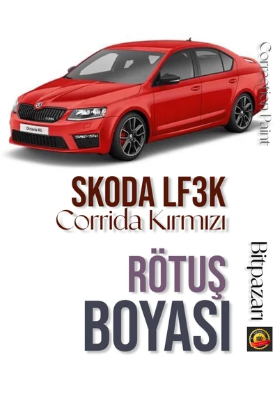 SKODA Fabia, Rapid, Octavia, Yeti, Kamiq - Corrida Kırmızı - LF3K Profesyonel Rötüş Boyası ürün görseli 1