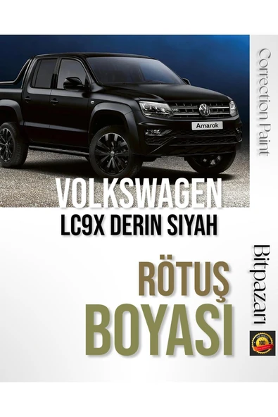 Volkswagen AMAROK - Lc9x - Derin Siyah Profesyonel Rötüş Boyası - Taş Izi Ve Çizik Giderici ürün görseli 1
