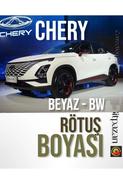 CHERY T15, Omoda 5 , Tiggo 7 , M32T, Tiggo 8 Pro Sedefli BEYAZ - Rötuş Boyası 25+25 ml. ürün görseli 1