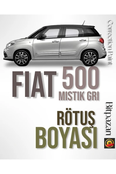 Fiat 500 Metalik Mistik Gri - 612 - Profesyonel Rötüş Boyası - Taş Izi Ve Çizik Giderici ürün görseli 1