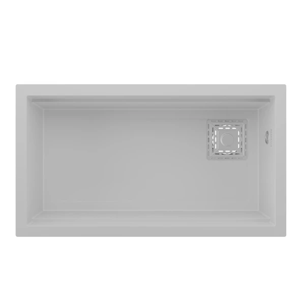 RealStone Almina Granit Evye 755x470 mm Fonksiyonel Mutfak Evyesi - RealStone Almila Beyaz ürün görseli 1