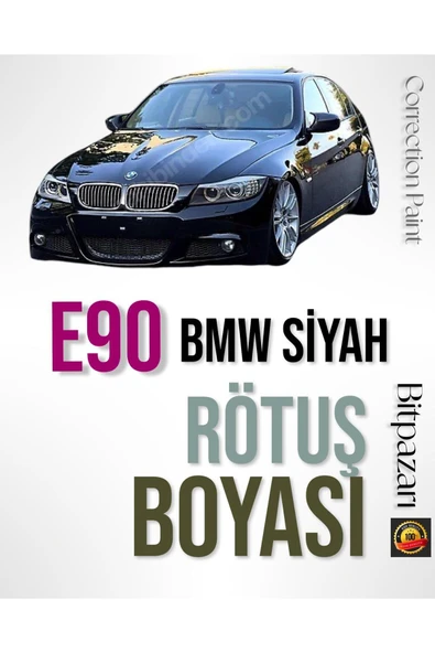 BMW E90 SİYAH 668 - Çizik Taş İzi Giderici Kendin Yap Fırçalı Rötüş Boyası 20ml ürün görseli 1