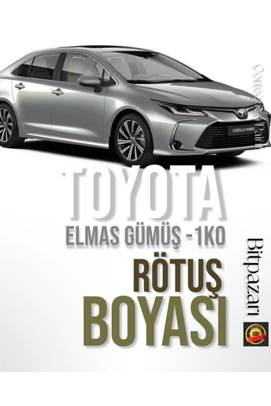 TOYOTA Elmas Gümüş 1K0 Uyumlu Premium Taş İzi Çizik Giderici ORİJİNAL Oto Rötüş Boyası 25ml ürün görseli 1