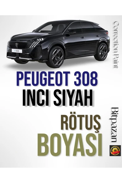 Peugeot 308/e308 İnci Siyah KTV - Profesyonel Çizik Ve Taş izi Giderici Rötuş Boyası 20ml. ürün görseli 1