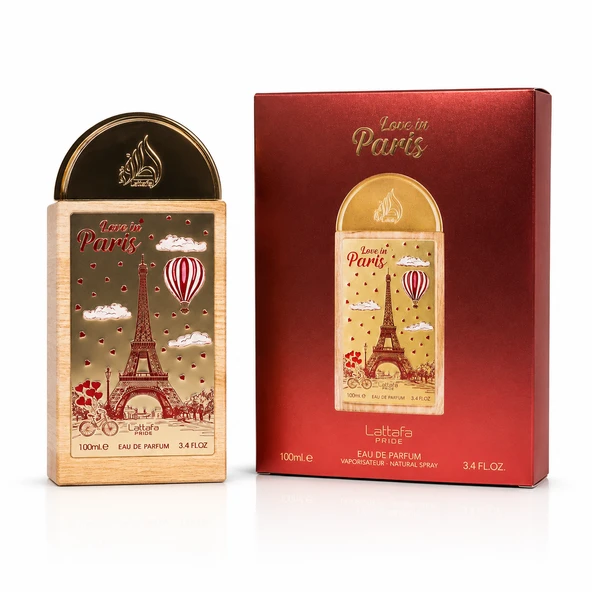 Lattafa Love In Paris EDP 100 ML Unisex Parfüm Karamelli Elma Vanilya Gurme Premium Kalıcı Koku ürün görseli 1