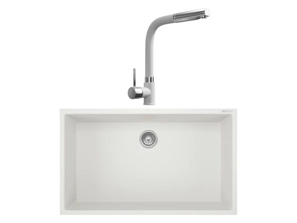 Realstone Gordion 77 & Sümela Spiralli Batarya Premium Mutfak Seti - Beyaz ürün görseli 1