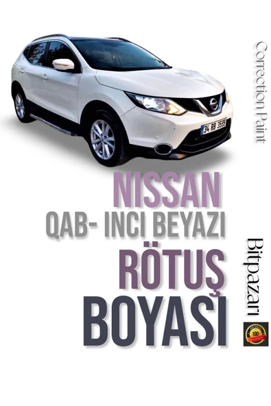 NISSAN QASHQAİ - inci Beyaz Otomobil Çizik Taş İzi Giderici Rötüş Boyası 20+20ml çift şişe ürün görseli 1