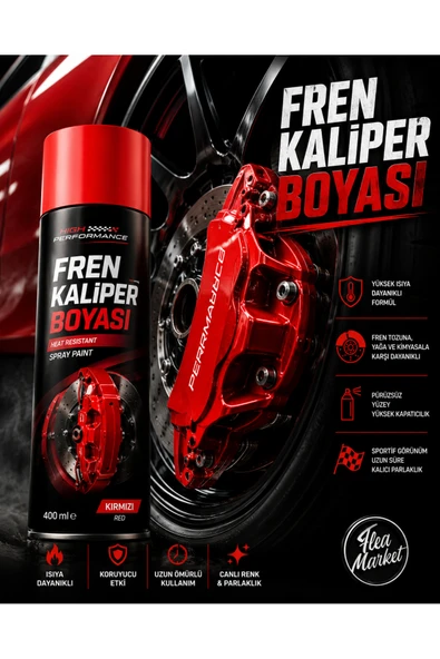 Fren Kaliper SPREY Boyası - KIRMIZI - Isıya dayanıklı ürün görseli 1