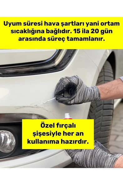 Renault Clio Boğaz Mavisi Rqt - Profesyonel Çizik Ve Taş Izi Giderici Rötuş Boyası 30ml. - Resim 4
