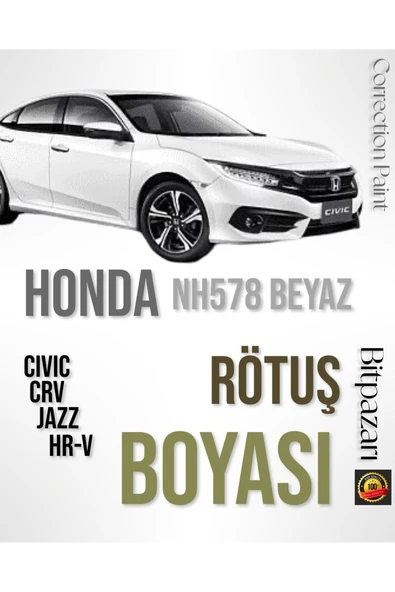HONDA CIVIC Uyumlu BEYAZ NH578 FC5 2016-2020 - Çizik Giderici Fırçalı Rötuş Boyası 30 Ml. ürün görseli 1