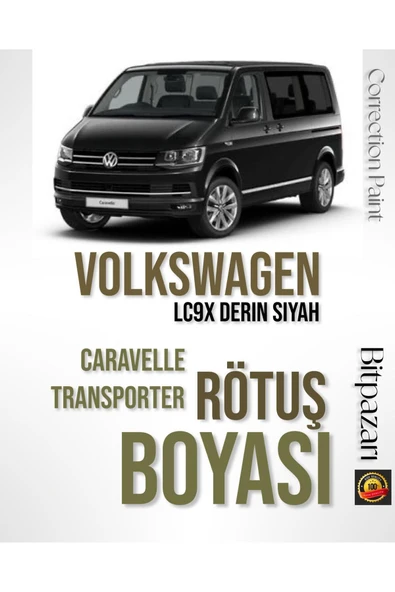 Volkswagen CARAVELLE - TRANSPORTER - Lc9x - Derin Siyah Rötüş Boyası - Taş Izi Ve Çizik Gideric ürün görseli 1
