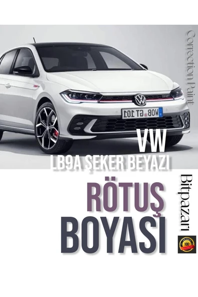 VW POLO, GOLF - LB9A - ŞEKER BEYAZI - Profesyonel Rötüş Boyası ürün görseli 1