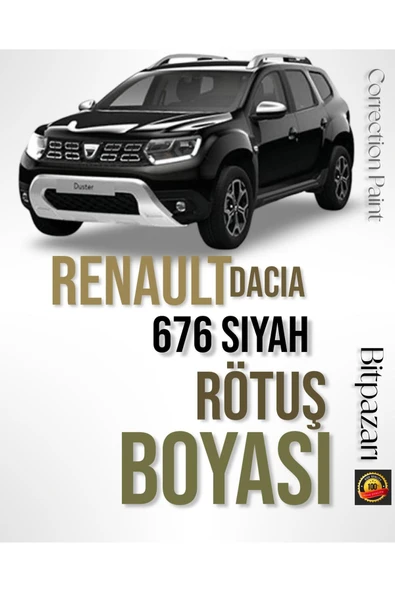 Renault Dacia 676 Siyah Rötuş Boyası 20 ml ürün görseli 1