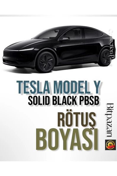 TESLA MODEL Y Solid Black PBSB Uyumlu Profesyonel Çizik Ve Taş izi Giderici Rötuş Boyası 25ml. ürün görseli 1