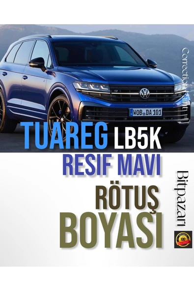 VW Tuareg Resif Mavi LB5K - Profesyonel Çizik Ve Taş izi Giderici Rötuş Boyası 20ml. ürün görseli 1