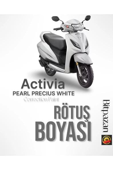 HONDA Activa Motorsiklet BEYAZ - Çizik giderici Rötuş Boyası 30ml. Fırçalı şişe set ürün görseli 1